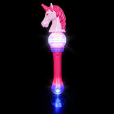 Spinning Light Up Unicorn Themed Wand For Kids - Assorted